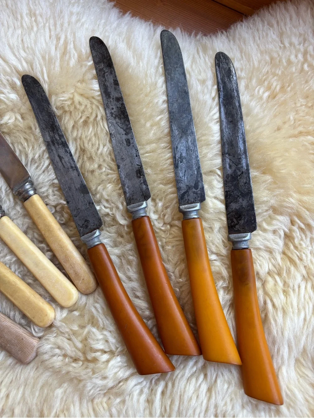 Antique Celluloid and Bakelite Handled Knives